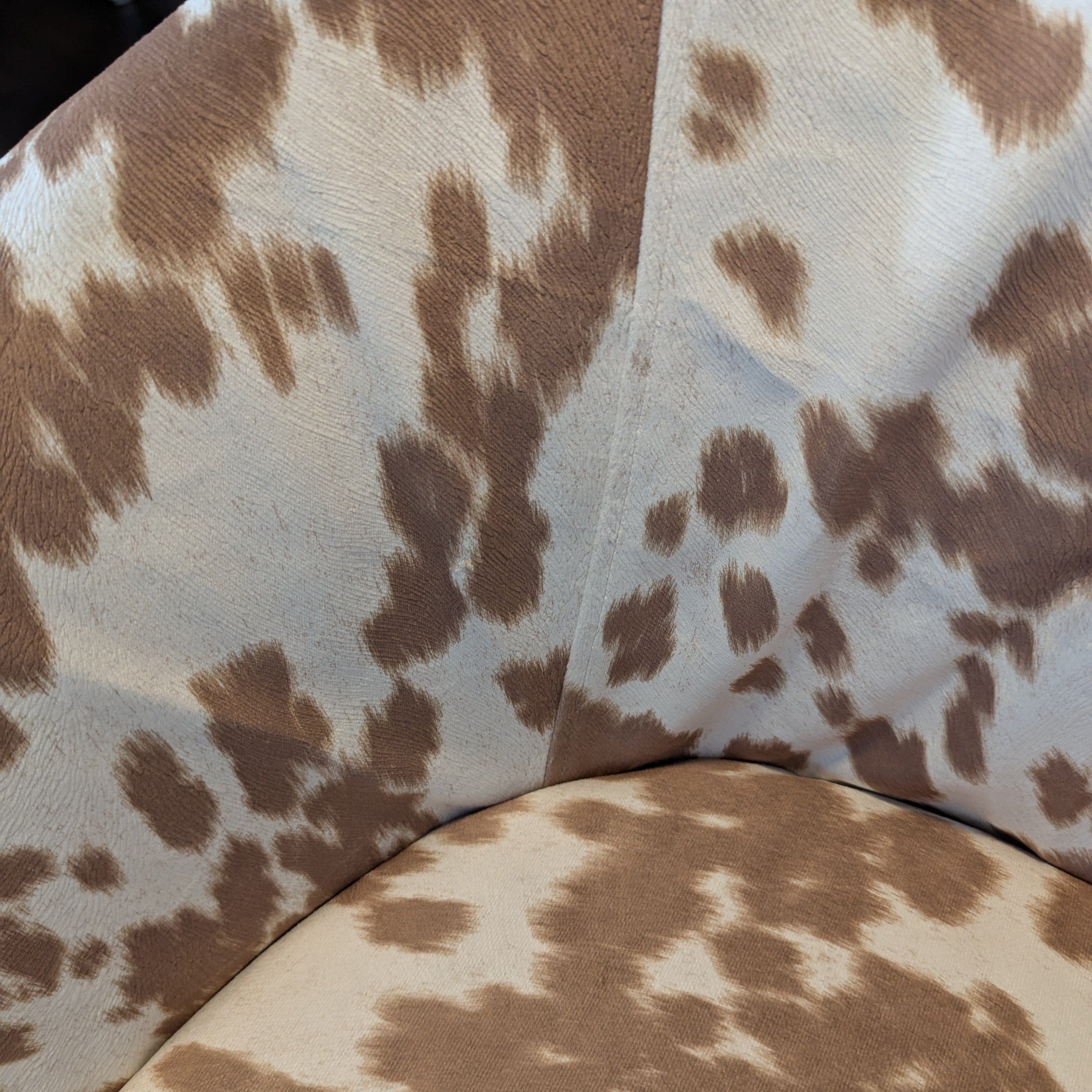 Rockin Cushions Office_Chair_Cover Light Brown Faux Cow Hide Slipcover, Compatible with IKEA Skruvsta Chair – Made to Order