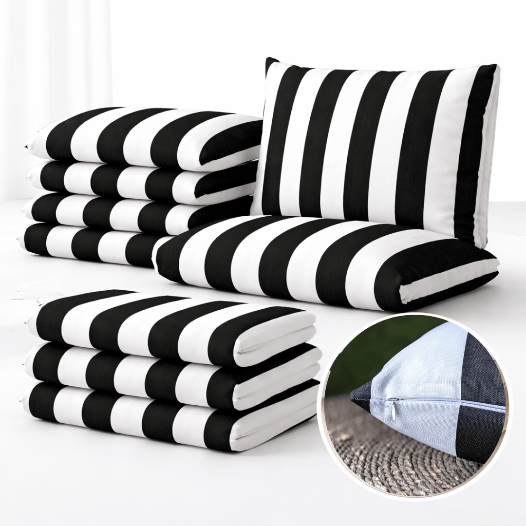 Rockin Cushions Outdoor_Seating 70x IKEA Havsten Outdoor Slipcovers – Black Stripe – Bulk Lot / Wholesale