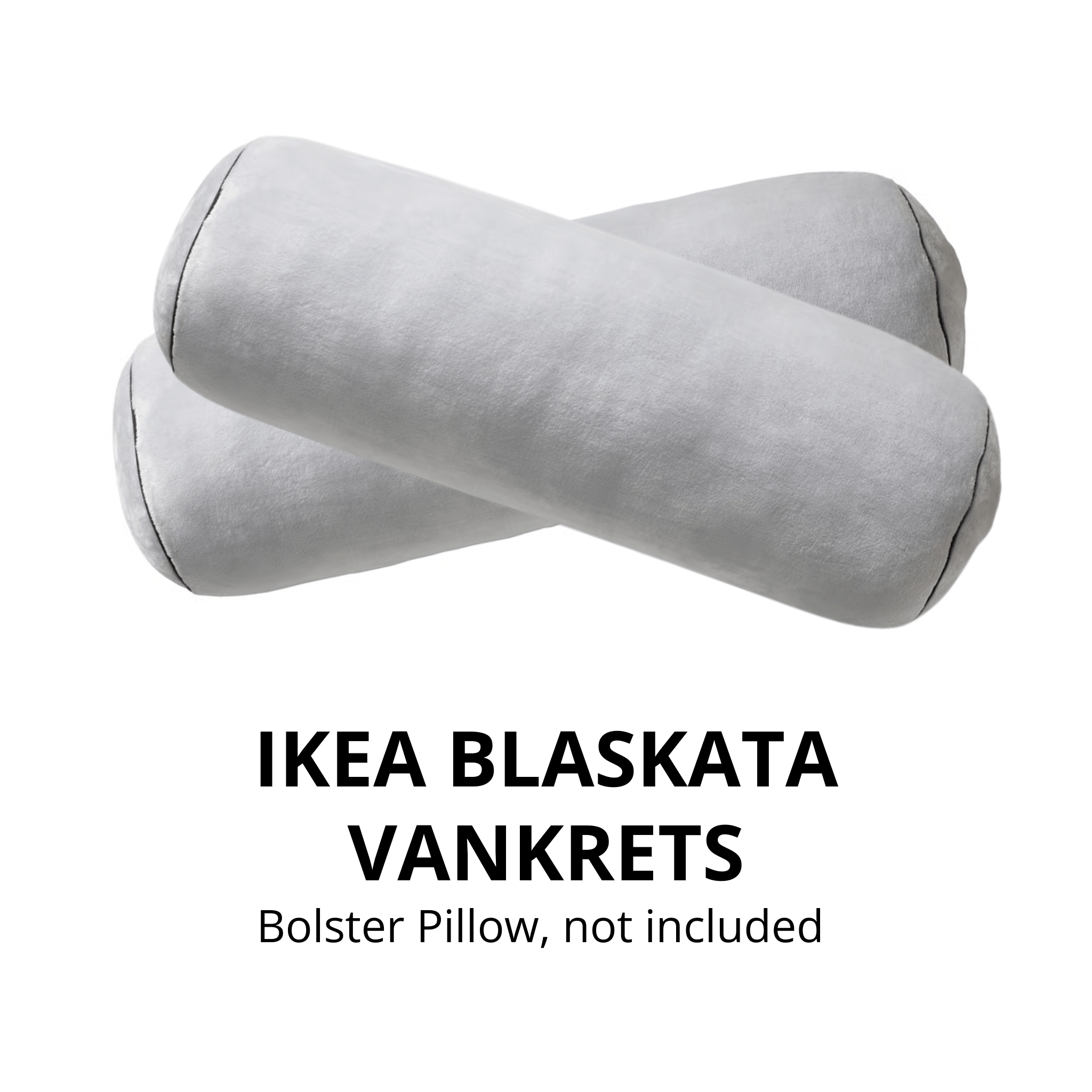 Rockin Cushions Pillow_Covers Design Your Own - Pair of IKEA Blaskata & Vankrets Bolster Cushion Covers, Made in Your Choice of Fabric