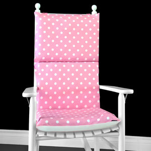 Rockin Cushions Rocking Chair Cushion Baby Light Pink Polka Dot Rocking Chair Cushion