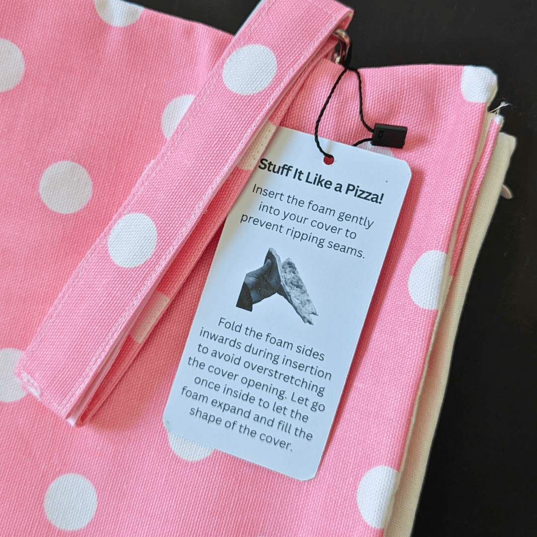 Rockin Cushions Rocking Chair Cushion Baby Light Pink Polka Dot Rocking Chair Cushion