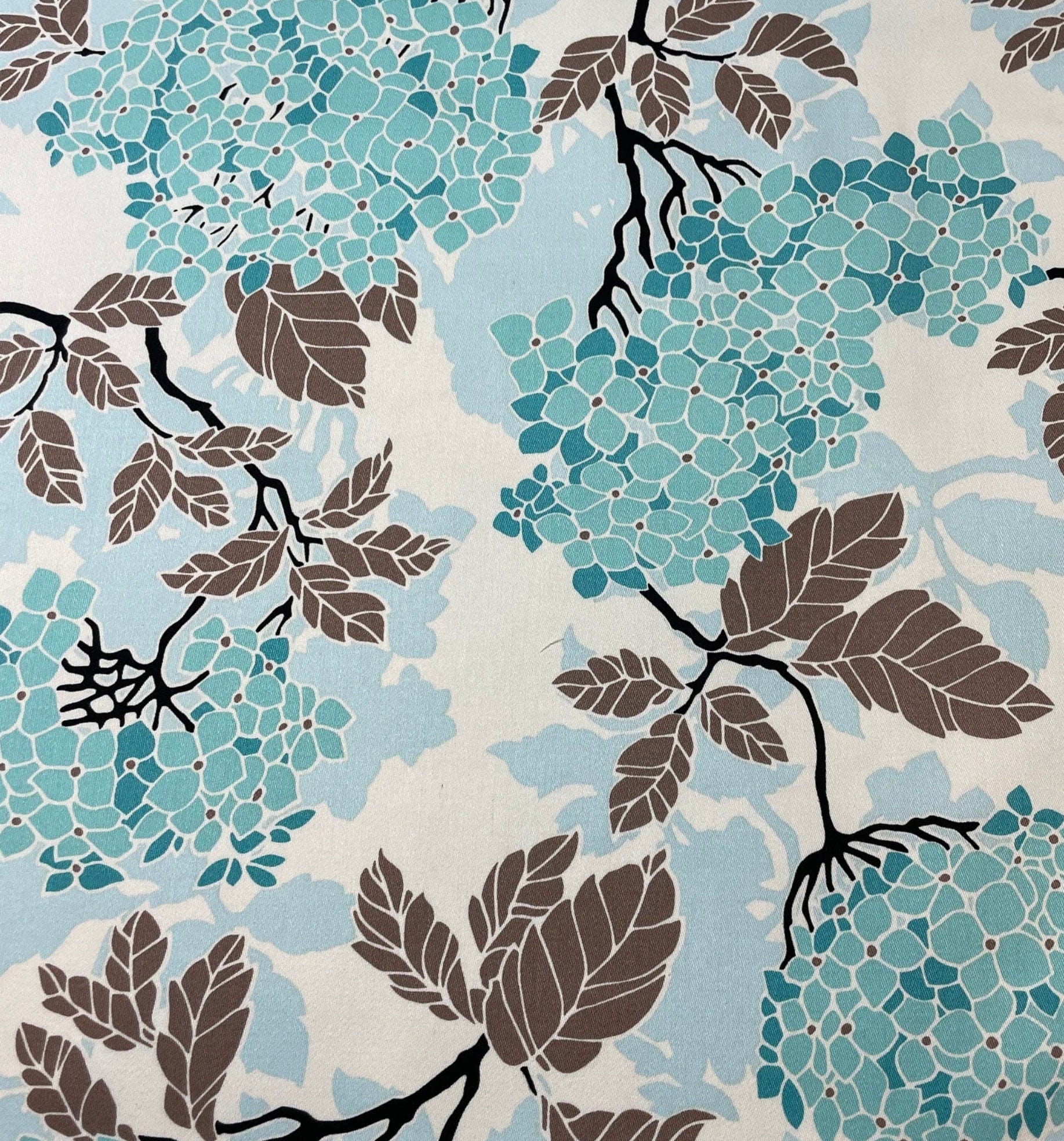 Rockin Cushions Rocking Chair Cushion Blue and White Hydrangea Floral Rocking Chair Cushion