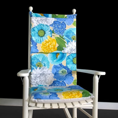 Rockin Cushions Rocking Chair Cushion Bluebell Yellow Floral Rocking Chair Cushion
