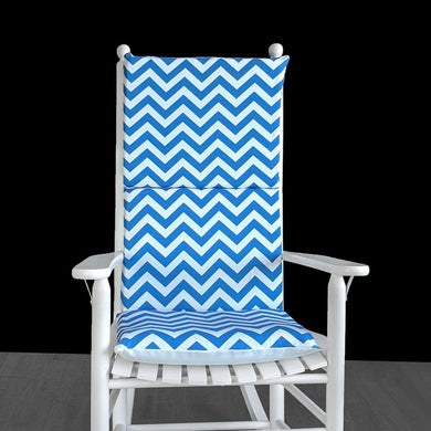 Rockin Cushions Rocking Chair Cushion Cobalt Blue Chevron Zig Zag Rocking Chair Cushion