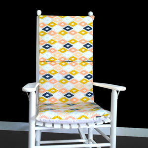 Rockin Cushions Rocking Chair Cushion Colorful Diamond Pattern Rocking Chair Cushion