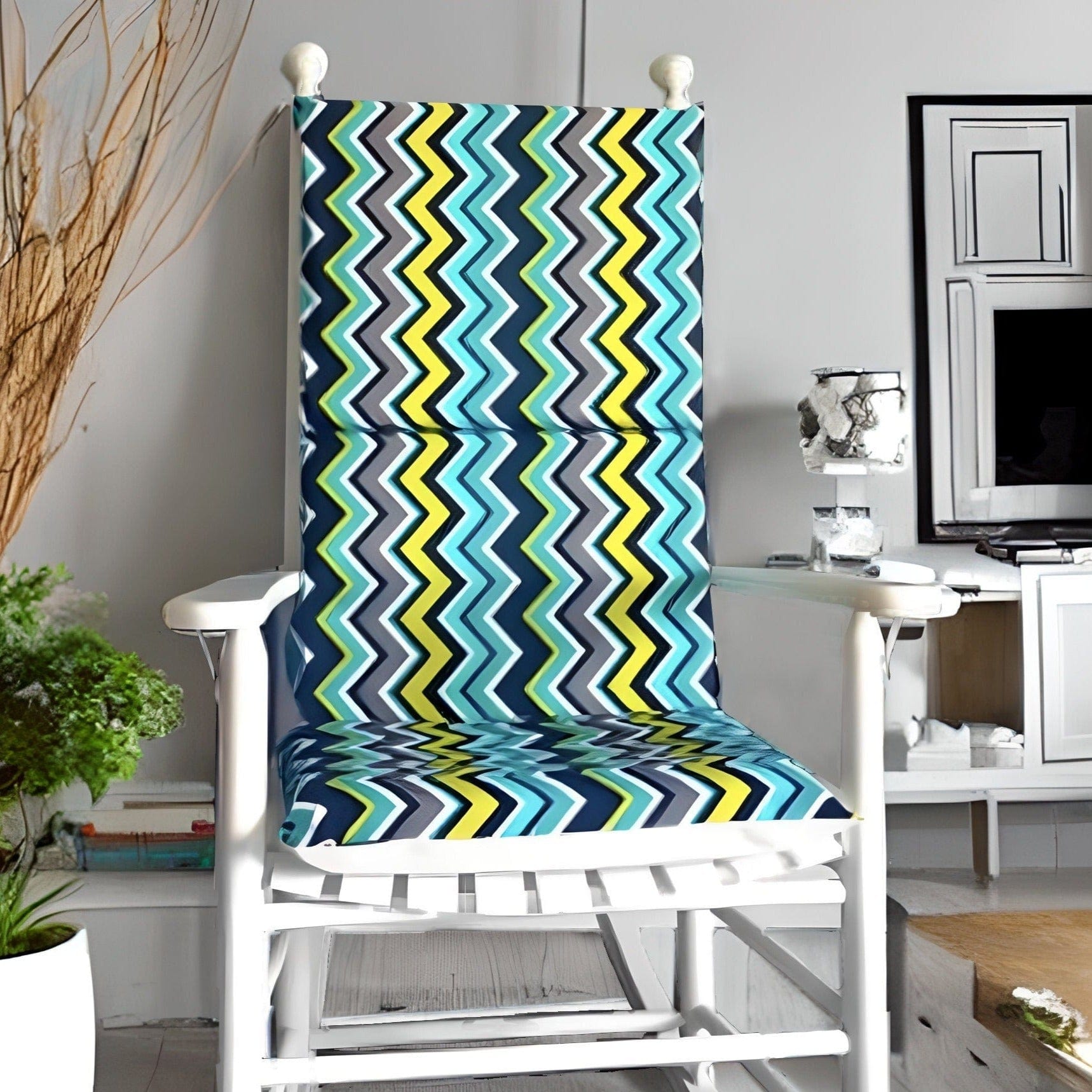 Rockin Cushions Rocking Chair Cushion Colorful Zig Zag Chevron Rocking Chair Cushion