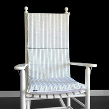 Load image into Gallery viewer, Rockin Cushions Rocking Chair Cushion Dark Gray Stripe Rocking Chair Pad