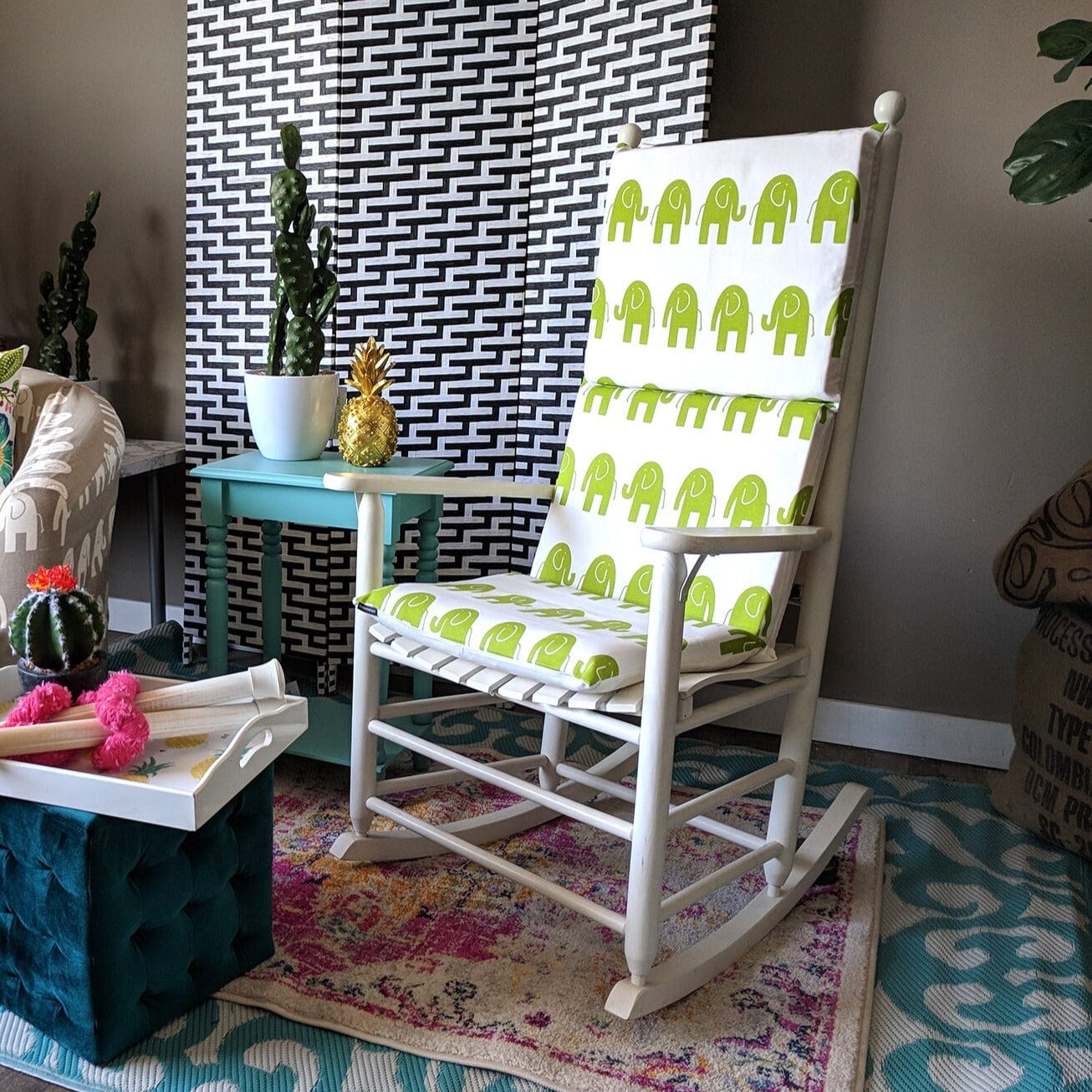 Rockin Cushions Rocking Chair Cushion Elephant Nursery Rocking Chair Cushion