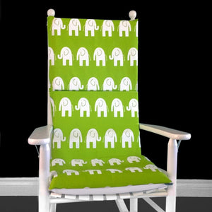 Rockin Cushions Rocking Chair Cushion Green Elephants Nursery Rocking Chair Cushion