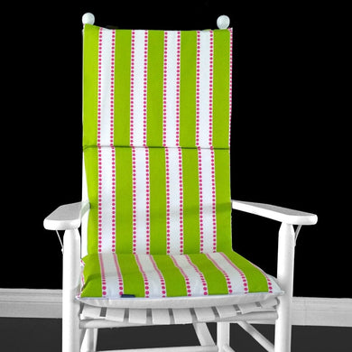 Rockin Cushions Rocking Chair Cushion Green Stripe Rocking Chair Pad