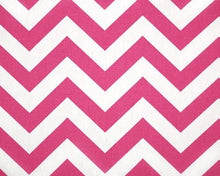 Load image into Gallery viewer, Rockin Cushions Rocking Chair Cushion Hot Pink Zig Zag Rocking Chair Cover, Pink Chevron Adjustable Reversible Rocking Chair Cover
