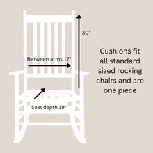 Load image into Gallery viewer, Rockin Cushions Rocking Chair Cushion Indian Wig Wam Rocking Chair Cushion, Blue Tee Pee Seat Covers