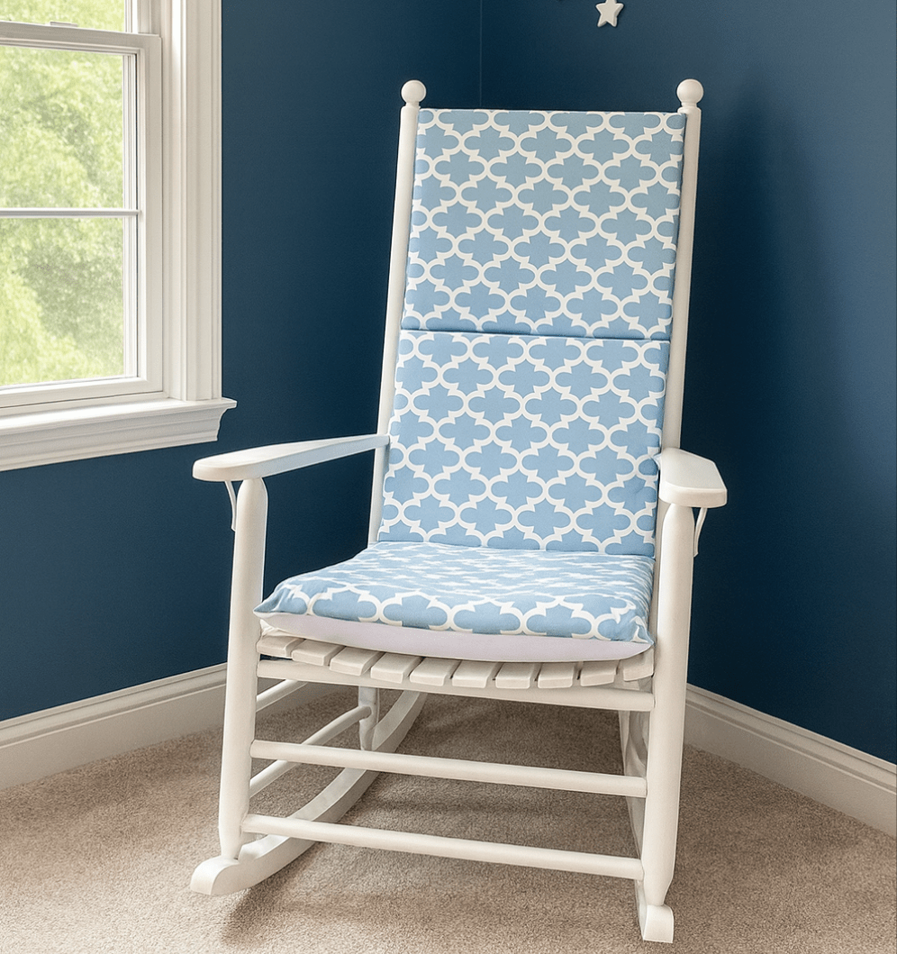 Rockin Cushions Rocking Chair Cushion Light Blue Rocking Chair Covers, Indian Style Rocking Chair Pads And Covers