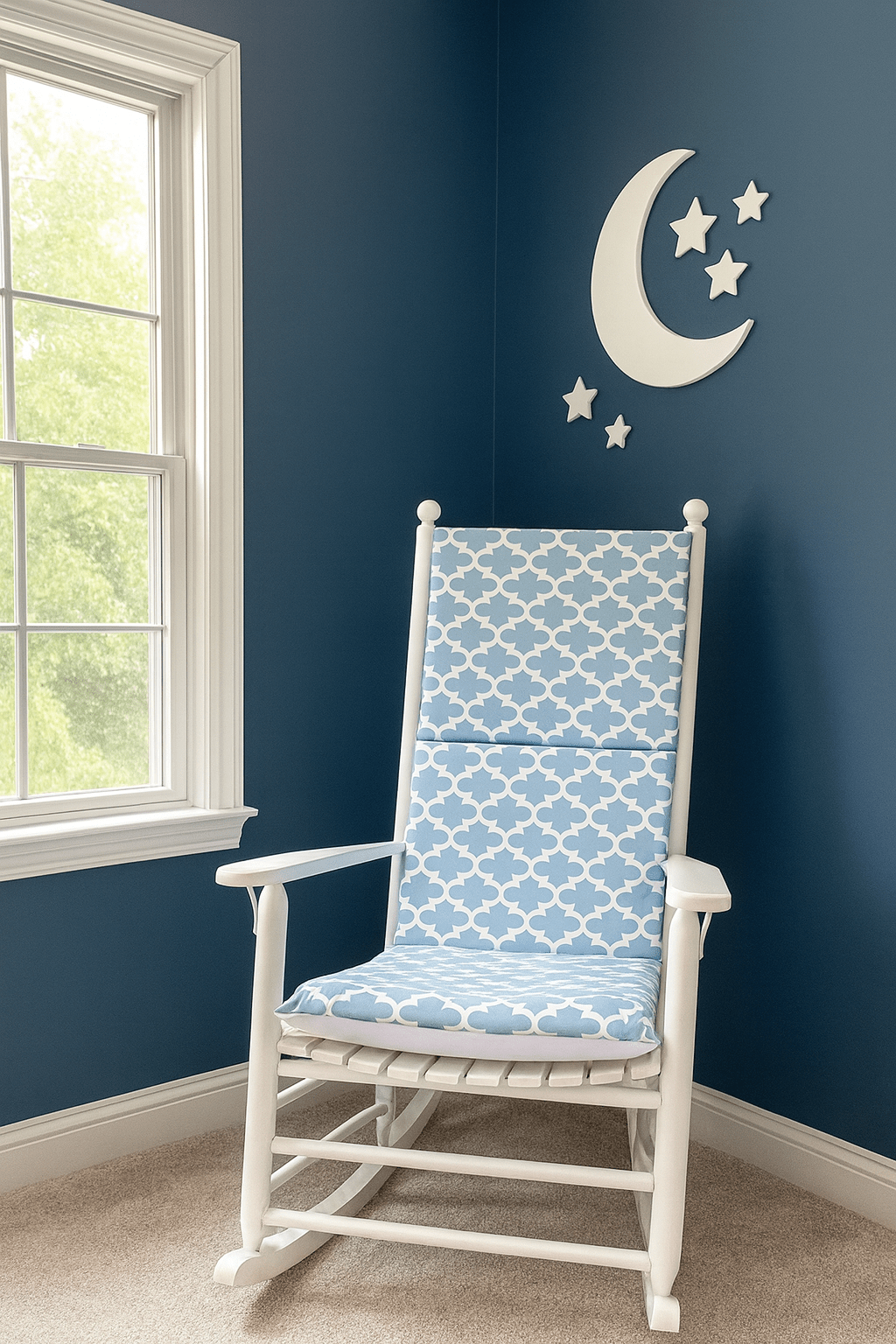 Rockin Cushions Rocking Chair Cushion Light Blue Rocking Chair Covers, Indian Style Rocking Chair Pads And Covers