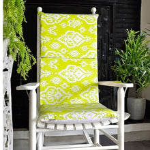 Load image into Gallery viewer, Rockin Cushions Rocking Chair Cushion Lime Green Indian Style Rocking Chair Cushion Cushion