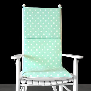 Rockin Cushions Rocking Chair Cushion Mint Green Polka Dot Rocking Chair Cushion Cushion