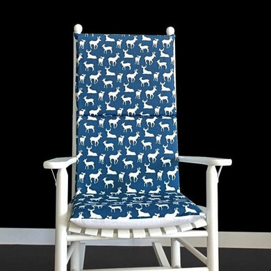 Rockin Cushions Rocking Chair Cushion Navy Deer Print Rocking Chair Covers And Inserts