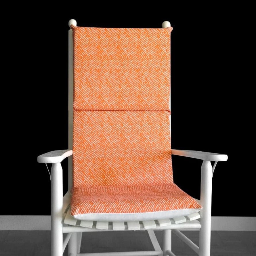 Rockin Cushions Rocking Chair Cushion Orange Line Pattern Rocking Chair Cushion Cushion
