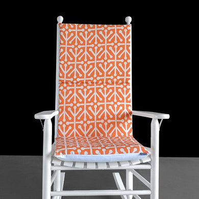 Rockin Cushions Rocking Chair Cushion Orange Natural Aruba Rocking Chair Cushion