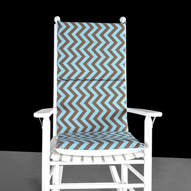Rockin Cushions Rocking Chair Cushion Pastel Blue Brown Chevron Rocking Chair Cushion