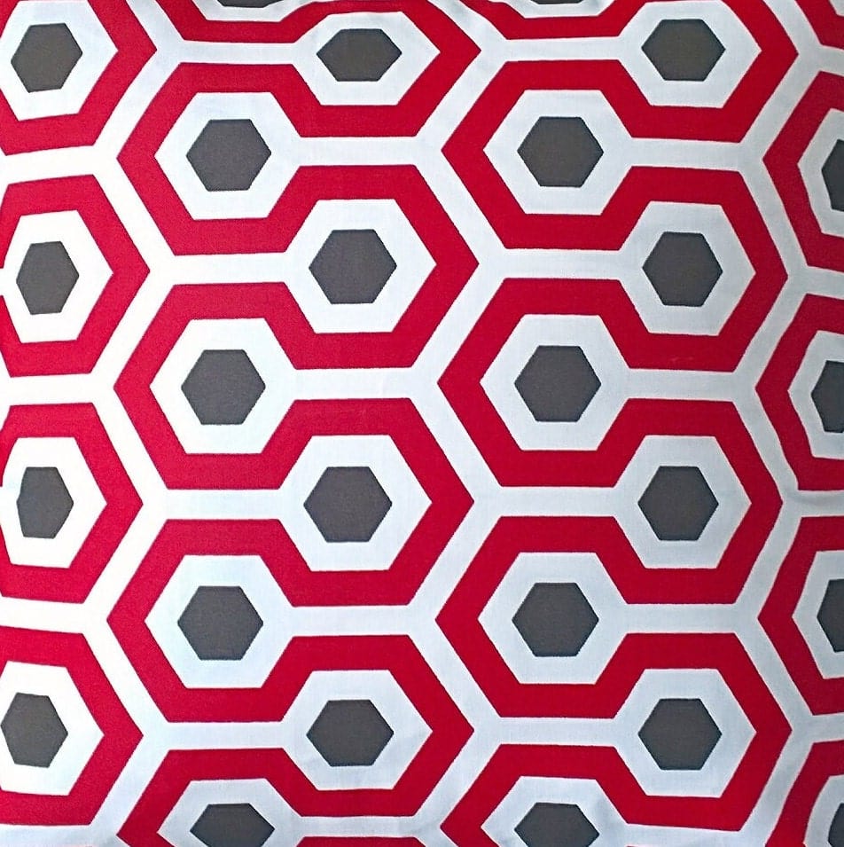 Rockin Cushions Rocking Chair Cushion Red Honeycomb Rocking Chair Pad, Red Patterned Cushion