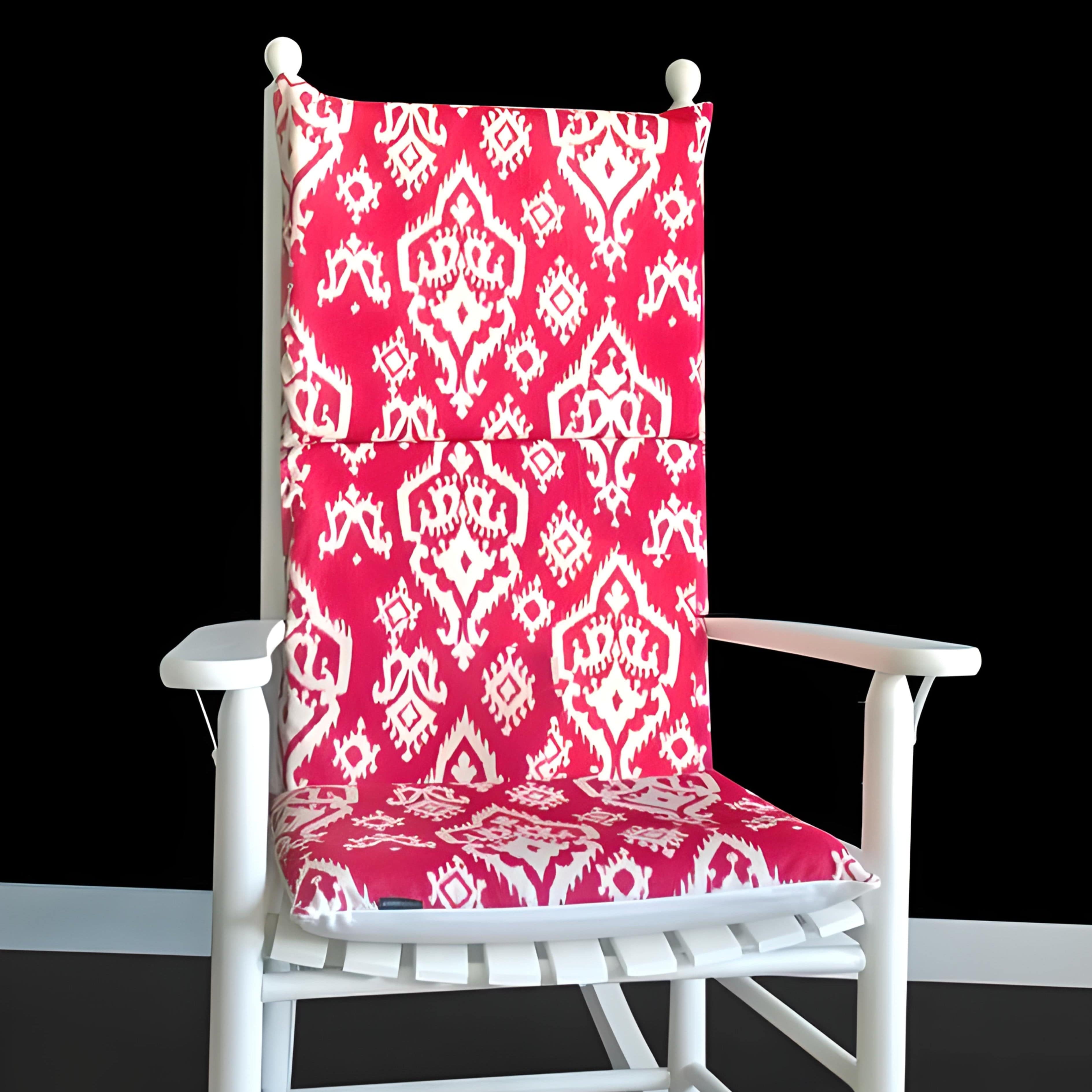 Rockin Cushions Rocking Chair Cushion Red Ikat Rocking Chair Cushion