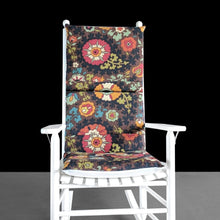 Load image into Gallery viewer, Rockin Cushions Rocking Chair Cushion Seventies Retro Brown Floral Rocking Chair Cushion
