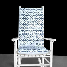 Load image into Gallery viewer, Rockin Cushions Rocking Chair Cushion Shibori Indigo Blue Rocking Chair Cushion