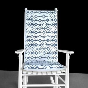 Rockin Cushions Rocking Chair Cushion Shibori Indigo Blue Rocking Chair Cushion