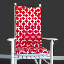Load image into Gallery viewer, Rockin Cushions Rocking Chair Cushion Squares Rocking Chair Pad, Red Patterned Cushion