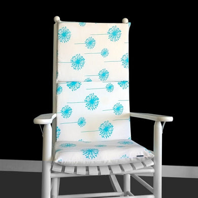 Rockin Cushions Rocking Chair Cushion Turquoise Blue Dandelion Rocking Chair Pad