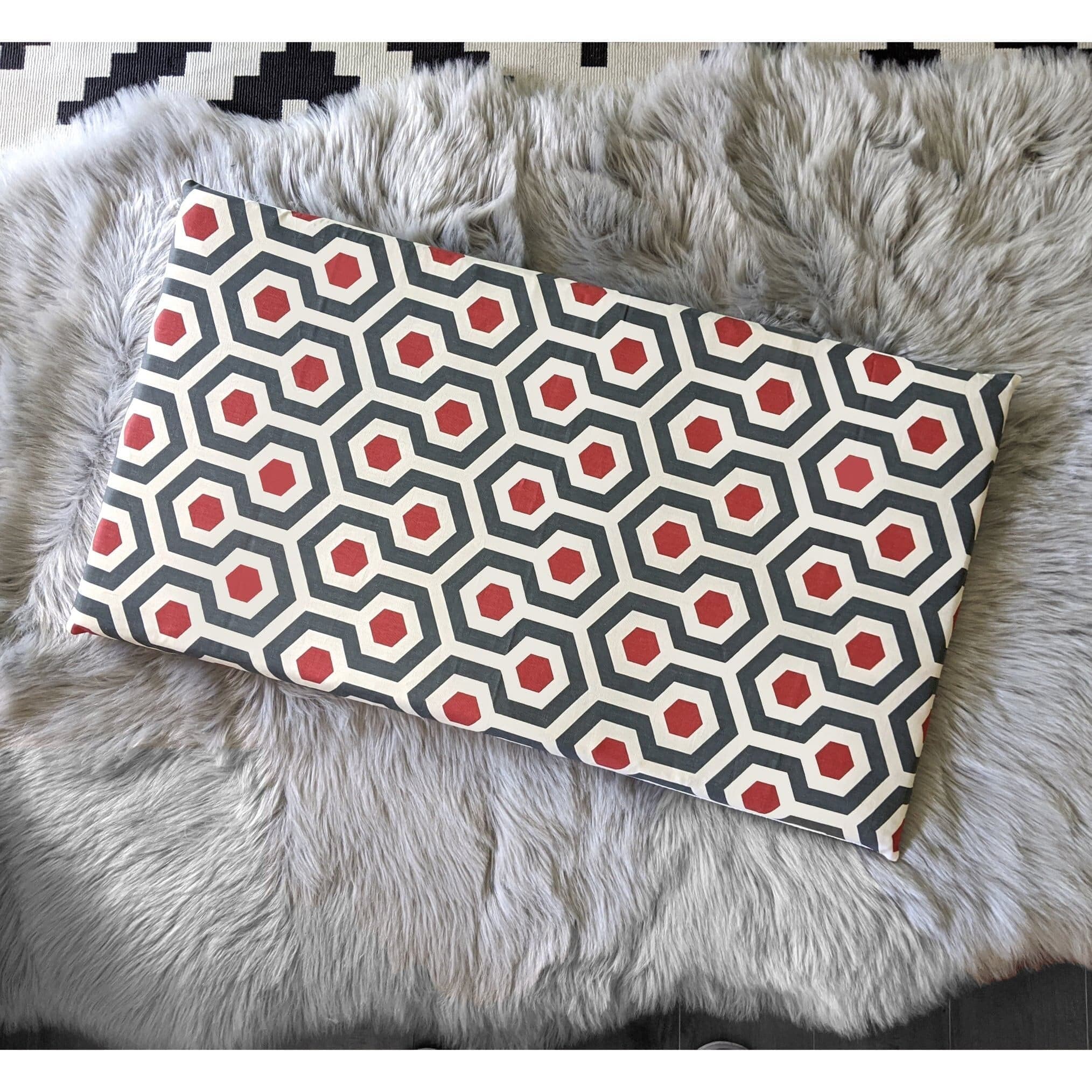 Rockin Cushions SALE IKEA Bankkamrat, Hemmahos, Stuva Bench Pad Cover  Red and Blue Honeycomb Pattern