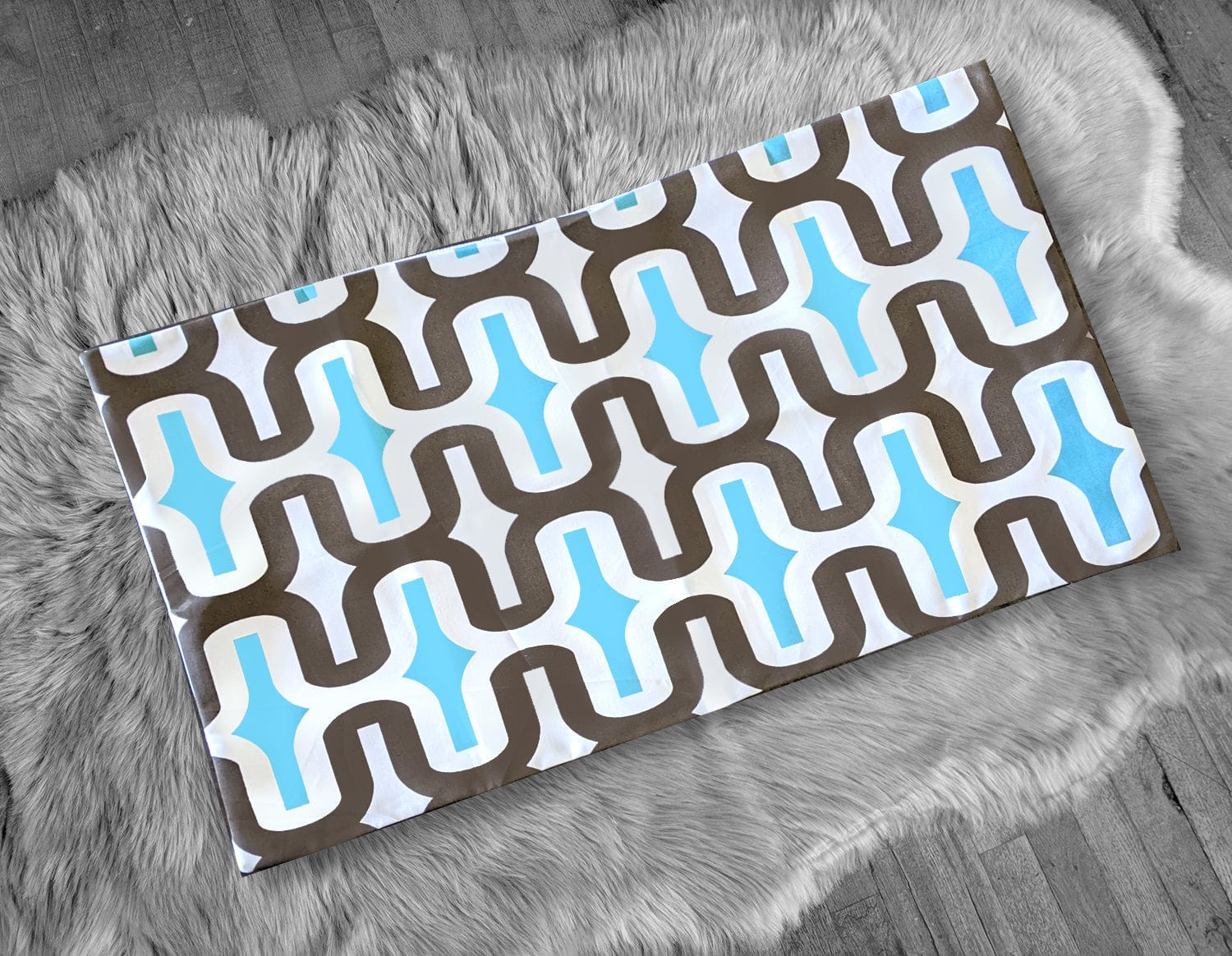 Rockin Cushions SALE IKEA Bankkamrat, Hemmahos, Stuva Bench Pad Cover  Retro Pattern, Brown Blue White