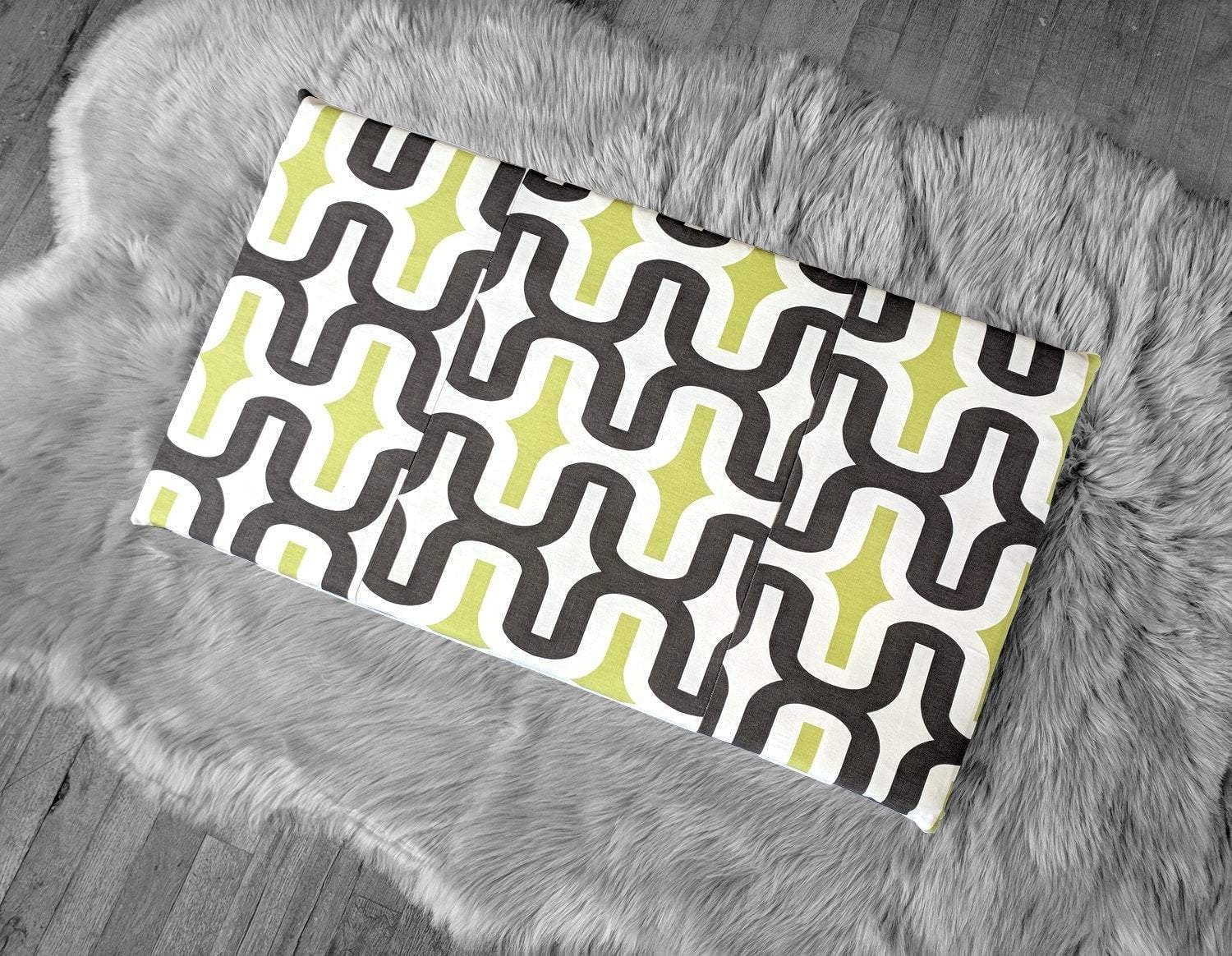 Rockin Cushions SALE IKEA Bankkamrat, Hemmahos, Stuva Bench Pad Cover  Retro Pattern, Brown Green White