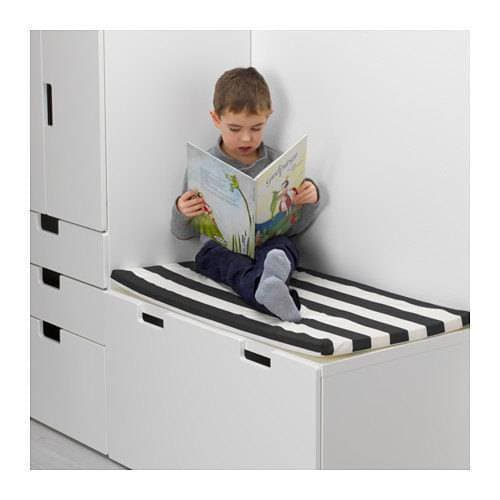 Rockin Cushions SALE IKEA Bankkamrat, Hemmahos, Stuva Bench Pad Cover  Retro Pattern, Gray, Yellow White