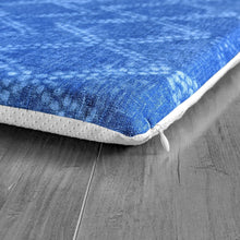 Load image into Gallery viewer, Rockin Cushions SALE IKEA Bankkamrat, Hemmahos, Stuva Bench Pad Cover  Shibori Diamond Denim Blue Print