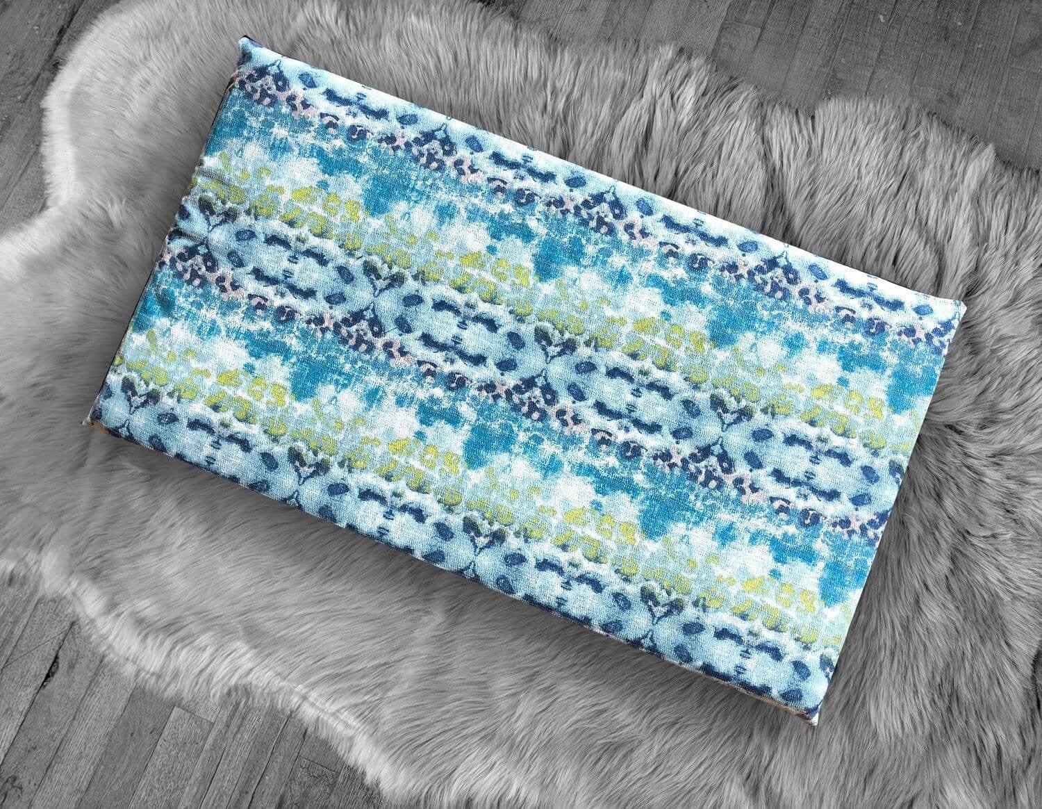 Rockin Cushions SALE IKEA Bankkamrat, Hemmahos, Stuva Bench Pad Cover Tie-Dye Ocean Blue Green