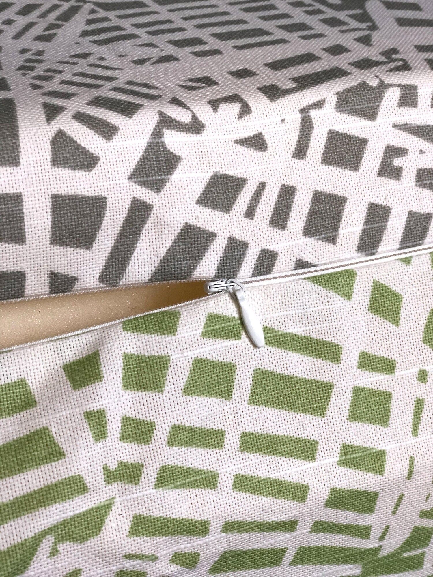 Rockin Cushions SALE Pink Gray Geometric Print Floor Pouf Cover, Ottoman Seat Cover