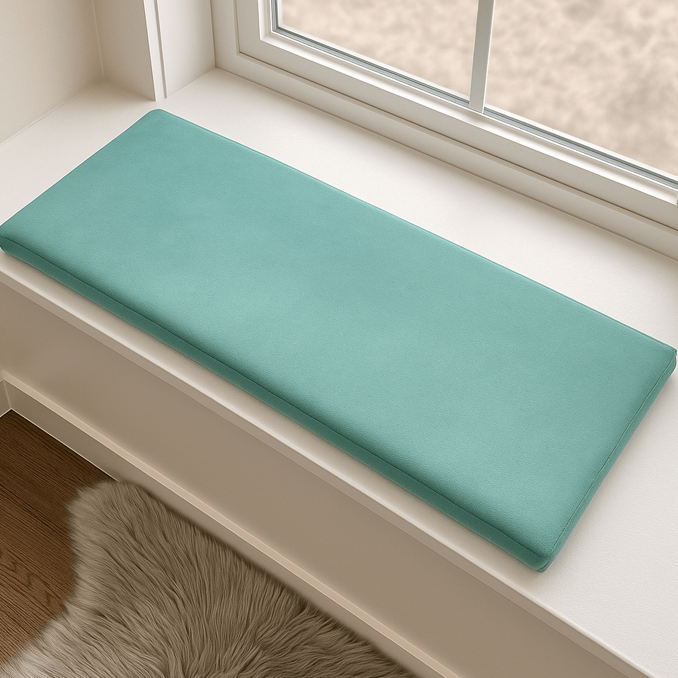 Rockin Cushions SALE Seafoam Suede IKEA Bench Pad Slipcover