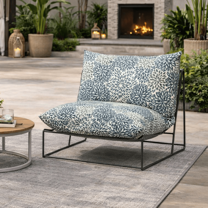 Rockin Cushions Slipcover Blue Blooms - Outdoor Cushion Slipcovers for IKEA | FastTrack