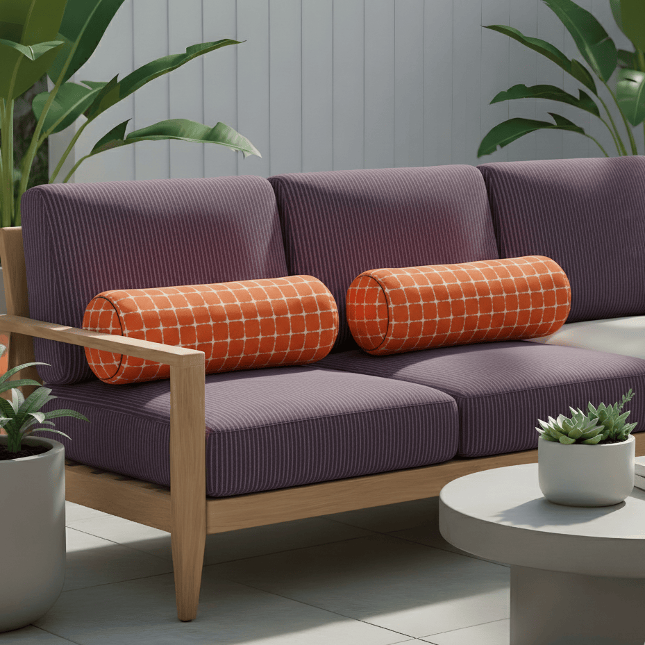 Rockin Cushions Slipcover Orange Neptune - Outdoor Cushion Slipcovers for IKEA | FastTrack