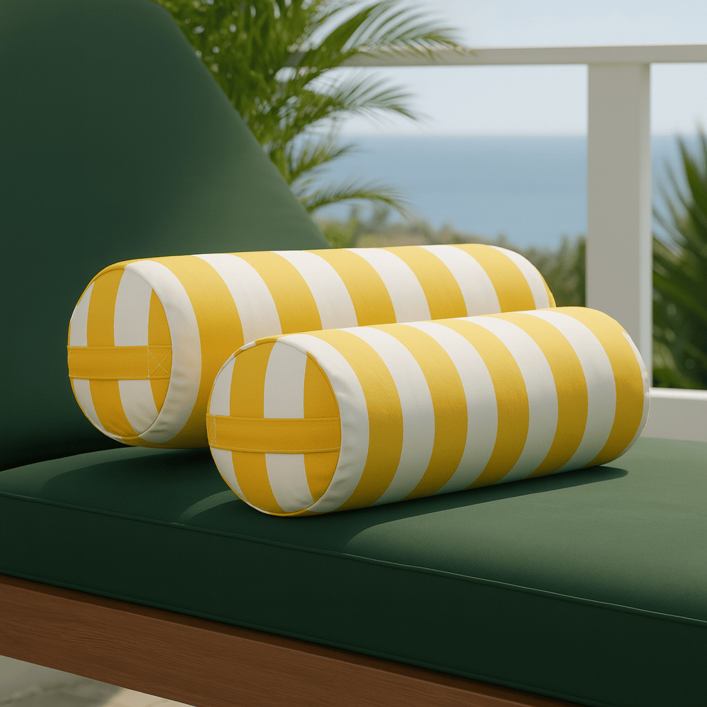 Rockin Cushions Slipcover Yellow and White Stripe Outdoor Cushion Slipcover – Design Your Own