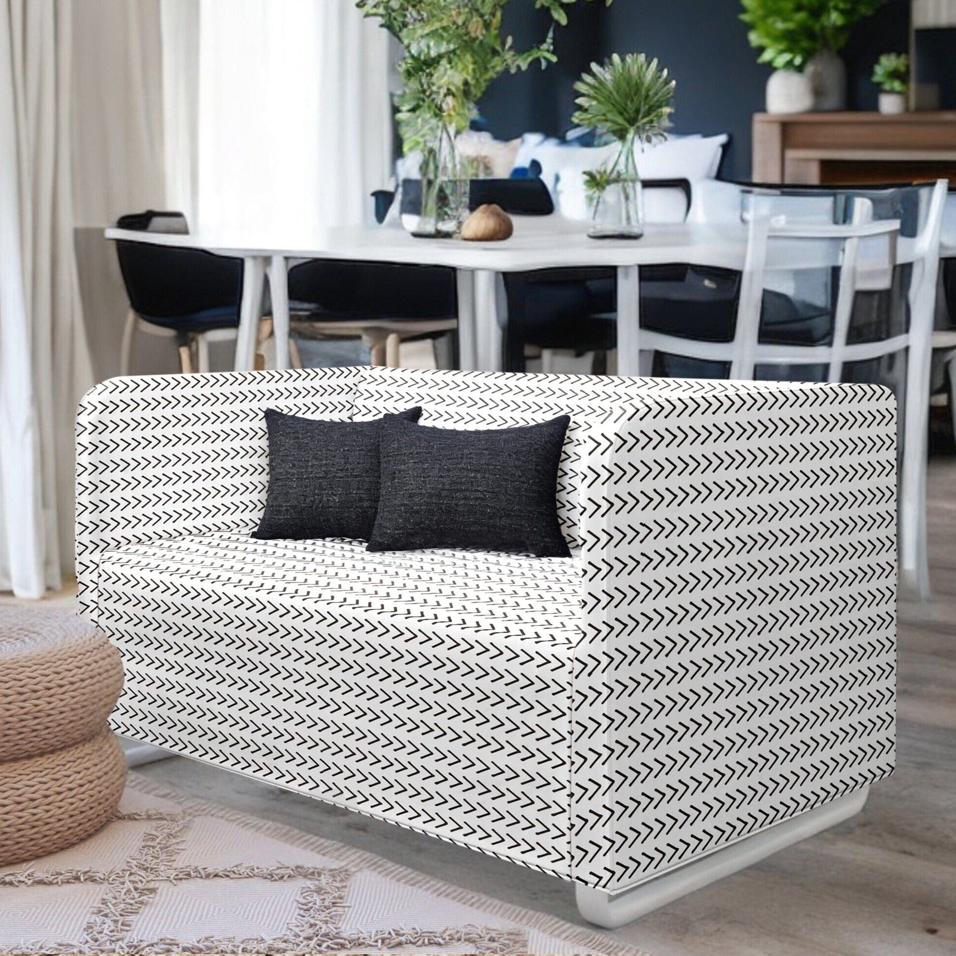 Rockin Cushions slipcovers Boho Mudcloth Arrow Print IKEA KNOPPARP Slip Cover