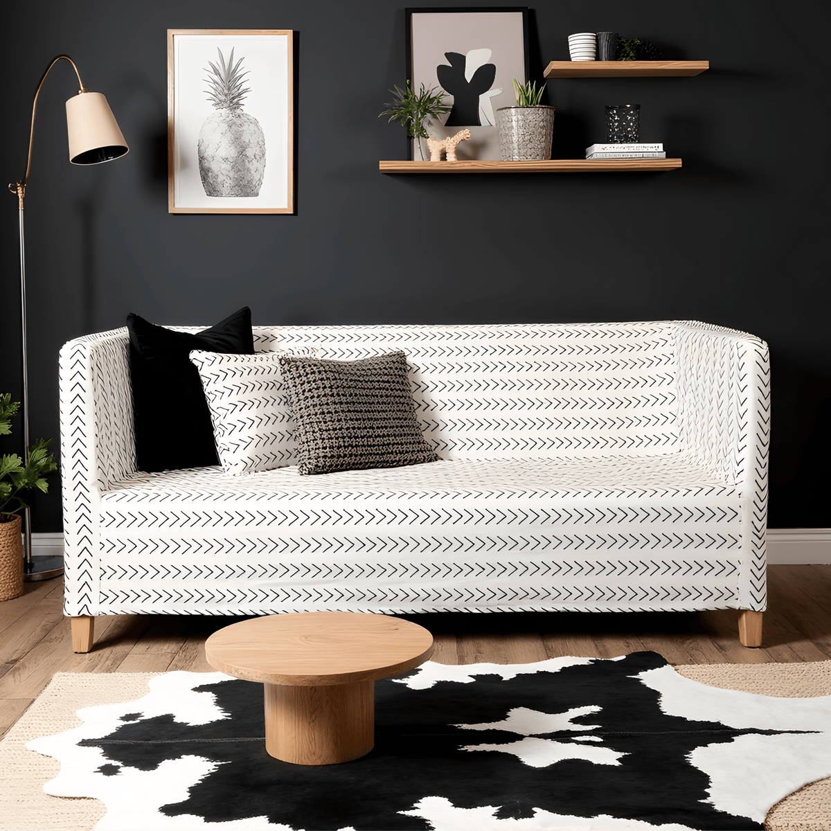 Boho Mudcloth Arrow Print Slipcover for IKEA Knopparp Sofa