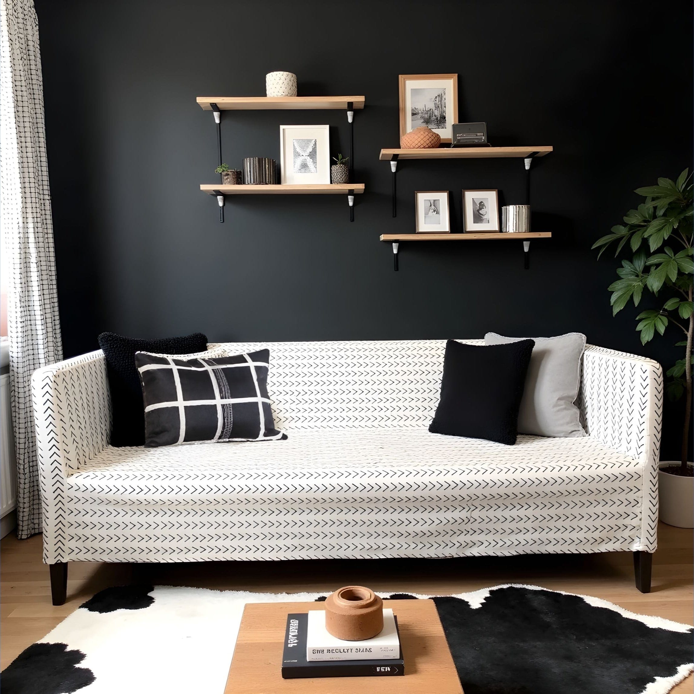 Rockin Cushions slipcovers Boho Mudcloth Arrow Print Slip Cover, Compatible with IKEA KNOPPARP