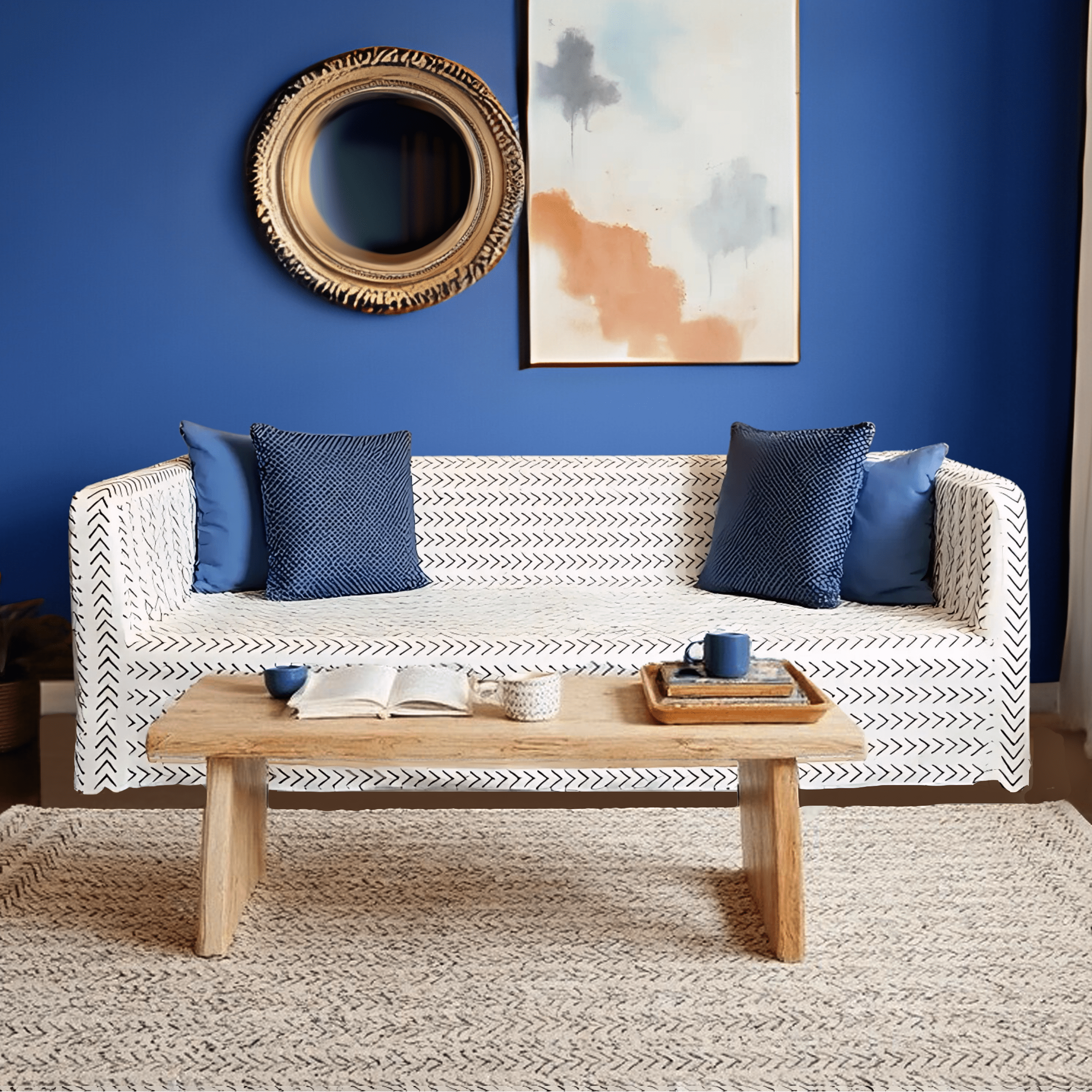 Rockin Cushions slipcovers Boho Mudcloth Arrow Print Slip Cover, Compatible with IKEA KNOPPARP