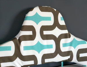 Rockin Cushions slipcovers SALE Baby Highchair Cushion Cover for IKEA Klammig, Pyttig, Antilop, Retro Blue