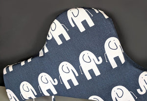 Rockin Cushions slipcovers SALE IKEA Highchair Cushion Cover for Klammig, Pyttig, Antilop Elephant Navy Blue
