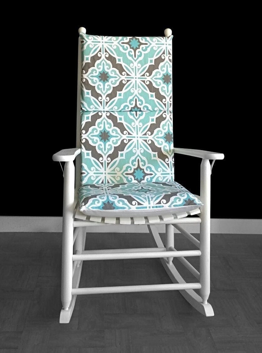 Rockin Cushions Vintage Style Pale Blue Rocking Chair Cushion