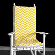 Load image into Gallery viewer, Rockin Cushions Yellow Zig Zag Chevron Rocking Chair Cushion